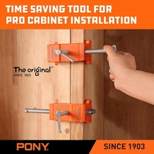 PONY 2-Pack Cabinet Clamps Face Frame Clamps for Installing Cabinets Orange USA