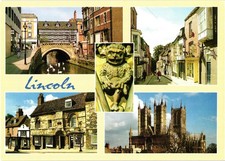 Lincoln, England Multi-View Postcard Unposted