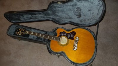 Beautiful Epiphone EJ-200CE AN, Jumbo Guitar w/Cutaway, Electronics, N/Mint