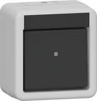 Gira 310630 Wippschalter, 10 Ax, 250 V~, Aus-Wechselschalter, IP44, Grau