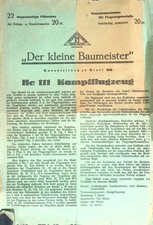 Vintage German Model Plan He 111 Kampfflugzeug Der Kleine Baumeister