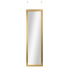 Over the Door Full Length Mirror Gold Rectangular Hanging Wall Mirror 14 x 50