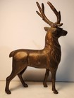 Antique Cast Iron Large 9" Reindeer Bank - Christmas Buck — photo 3
