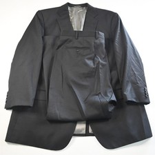 Guabello 48S 40x29 Black Classic Fit 100 Wool Mens Jacket Pants Suit