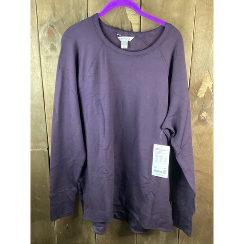 Athleta Coaster Luxe Recover Sweatshirt Large Tall Purple Color Women’s
