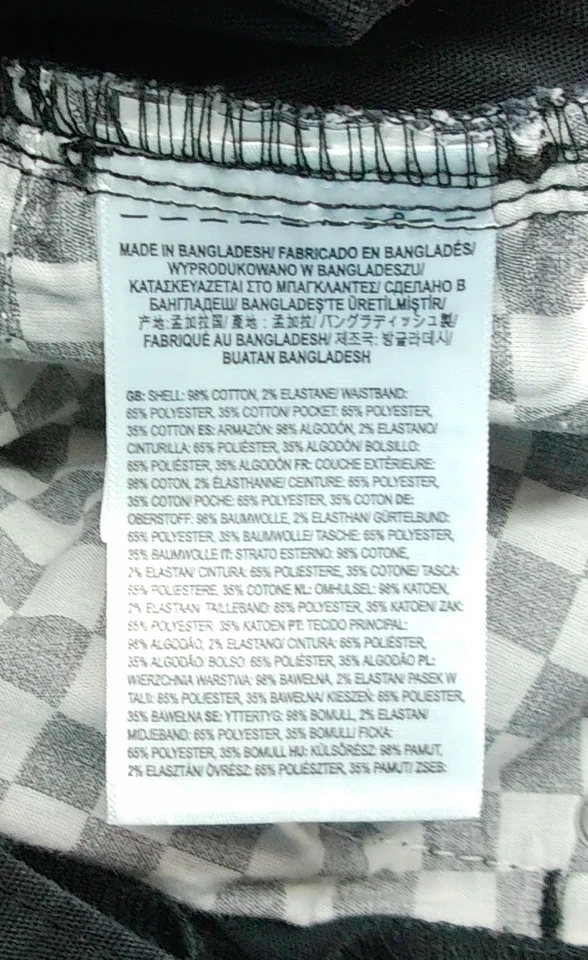 70s style vans black denim shorts Boys size 27-14 - Image 4 of 4