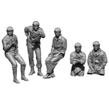 1/35 WWII US Tank Crew Soldiers RESIN FIGURE MODEL KIT Unassembled Unpainted