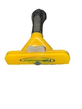 FURminator DeShedding Dog Grooming Tool Comb Brush Yellow Used But Not Abused