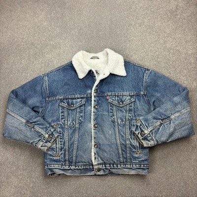 Levis Jeansjacke Erwachsene klein blau Sherpa gefüttert Red Tab Trucker...