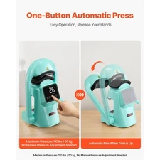 Auto Hat Heat Press Machine, with 2pcs Interchangeable Platens, Automatic Open a