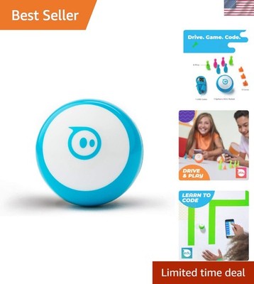 Mini Blue Educational Coding Robot with App Control - Ages 8+, Fun Playground