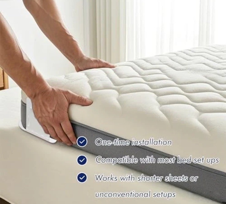 Lock Sheet Holders - Secure Bed Sheets Firmly in Place - Heavy-Duty Mattress NEW