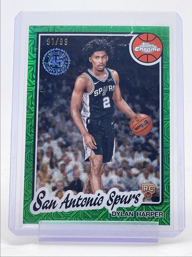 DYLAN HARPER 2025-26 TOPPS CHROME 1980 ROOKIE GREEN MOJO RC /99 Q3882