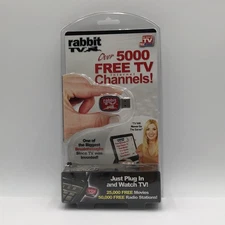As Seen On TV RABBIT TV Over 5000 Free TV Internet Channels USB Plug-In NIP NEW
