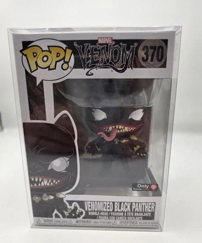 Funko Pop! Venomized Black Panther #370 GameStop Exclusive with Protector