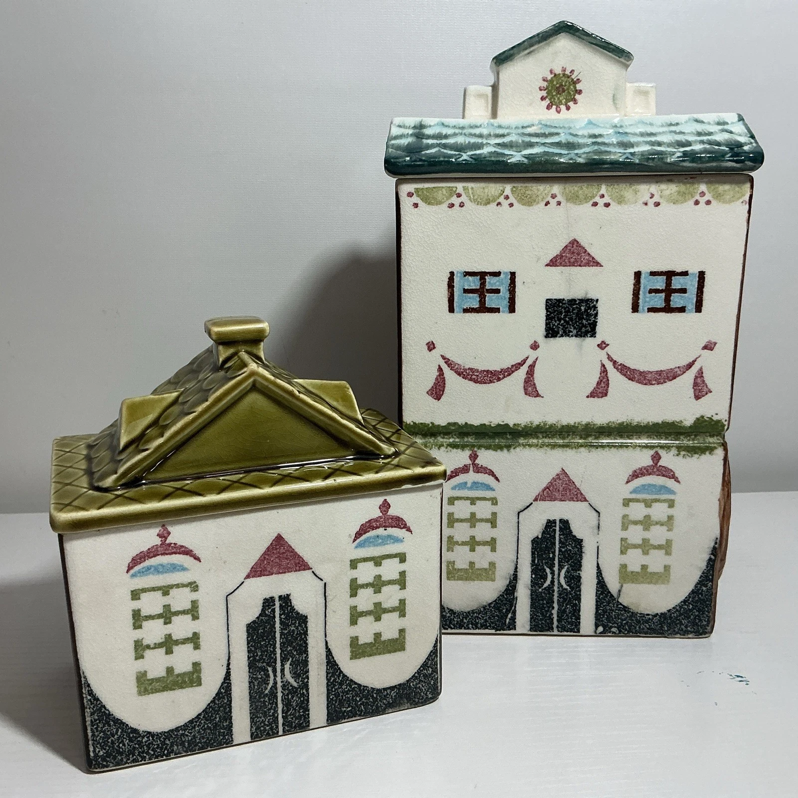 MCM Vintage Cookie Jars / House Canisters JAPAN c. 1952+ Cottagecore | Adorable