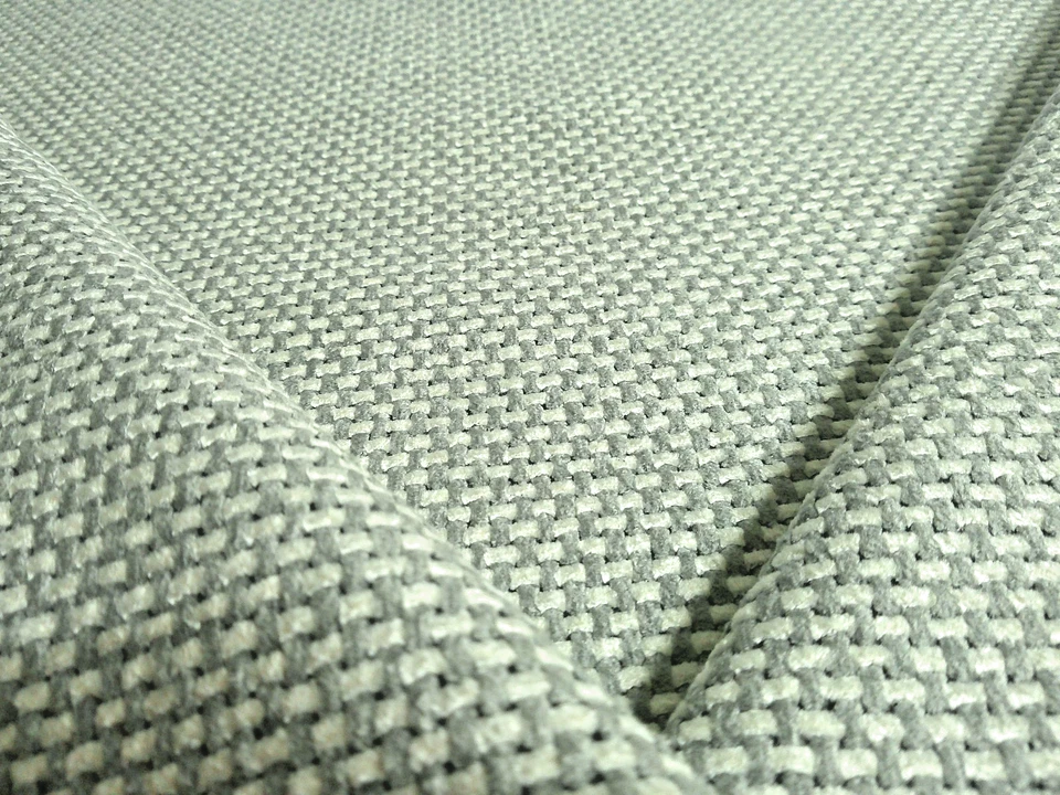 Romo/Zinc Textiles "Gormley" Silver Gray & Chenille Basketweave W/Tags 3+ Yds - Image 2 of 4