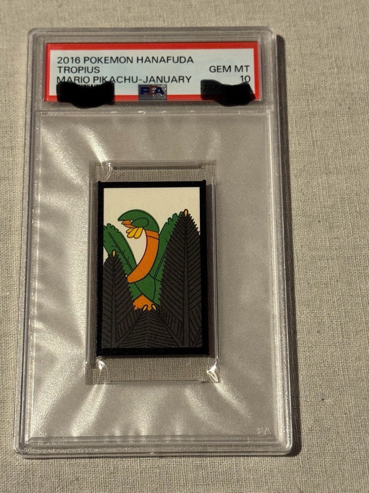 PSA 10 Tropius Pokemon Hanafuda Mario Pikachu January 2016 Nintendo Get MT Japan