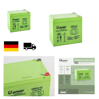 Hermetische Gel-Batterie 12V 12Ah Faston F2 6.3mm