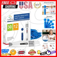 30G Lancets & Efficient Lancing Device - Safe, Quick & Easy Diabetes Testing