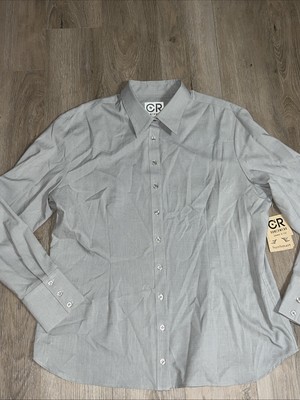 CR Ranchwear Womens Sun Smart Light Grey Western LS Button Up XXL