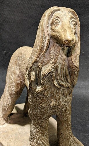 Estatuilla de cerámica vintage - sabueso afgano - de pie - Imagen 5 de 6