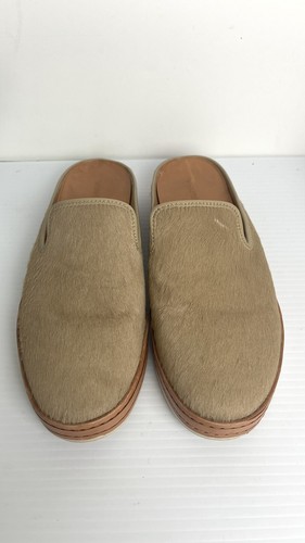 Ballerine slip-on Vince Mules Canella in pelle di vitello rifinite beige taglia 8,5 - Foto 2 di 13