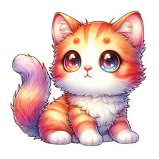 Wall decal sticker cute cat wall sticker 18 x 18 cm large