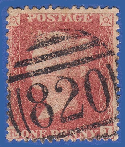 U38 GB QV 1857 1d ROSE RED RI SG40GU IN TUNBRIDGE WELLS 820 C10 - Picture 1 of 2