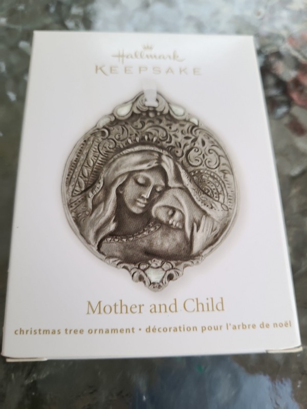 Hallmark Ornament Mother and Child Die Cast Metal Madonna & Jesus 2012 Keepsake