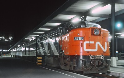 CN 6780 MLW FPA4 w Train 49, The Capital, at Ottawa, ON July 4, 1971 5 x 7 Photo