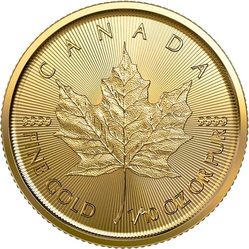 2023 1/10 oz Canadian Gold Maple Leaf Coin (BU) - Bild 1 von 2