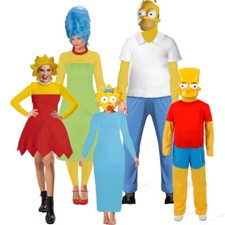 The Simpsons Costume Anime Bart Lisa Marge Homer Simpsons Cosplay Adult Kids New