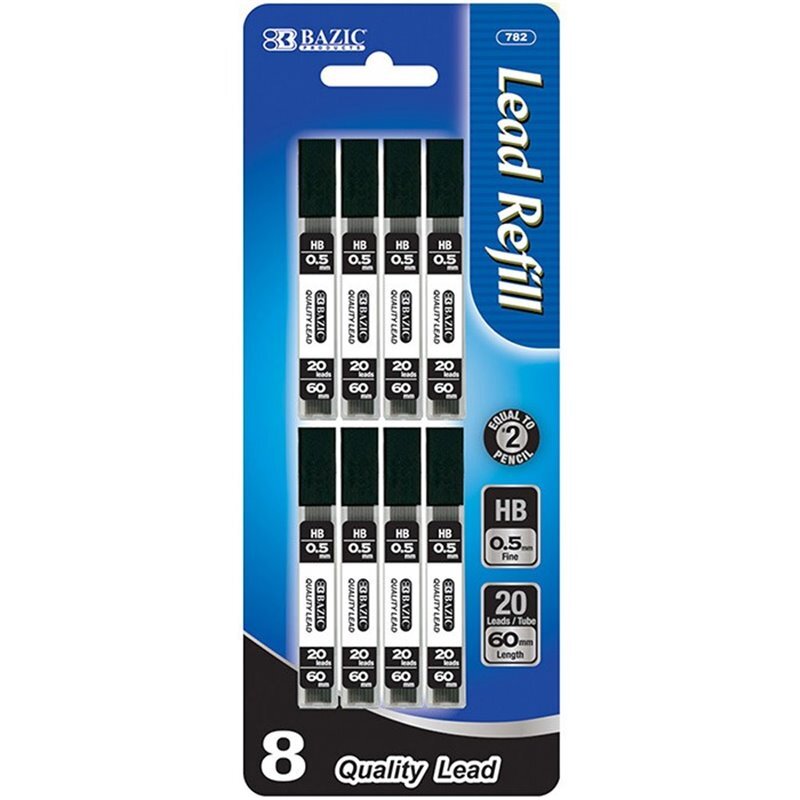 BAZIC 20 Ct. 0.5mm Mechanical Pencil Lead (8/Pack)