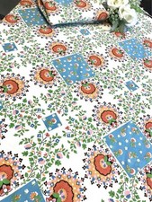 2 Vintage Duvet Covers Neva-Slip Rare Colorful Floral Design USA 70  x78  
