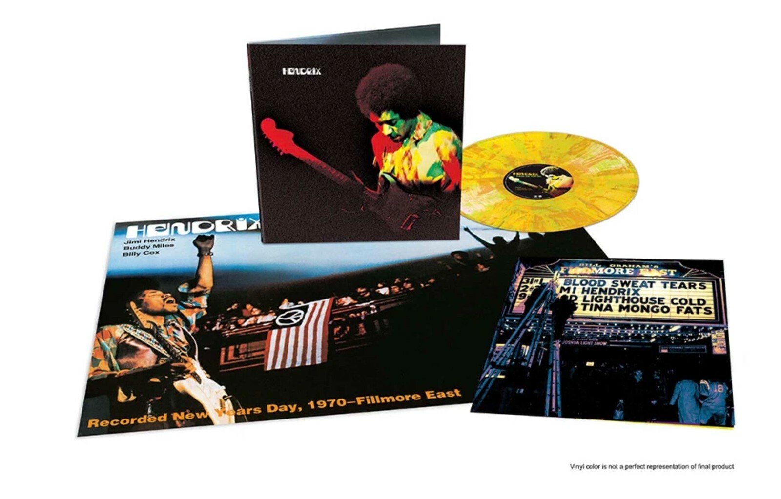 JIMI HENDRIX - Band of Gypsys  Cream w/ Red Yellow Green Vinyl LP NEW Record