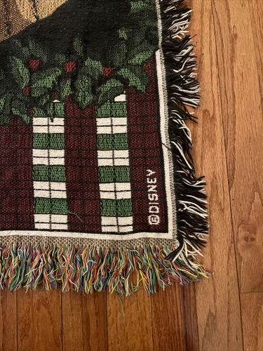 Disney Mickey Christmas Woven Throw Blanket Tapestry