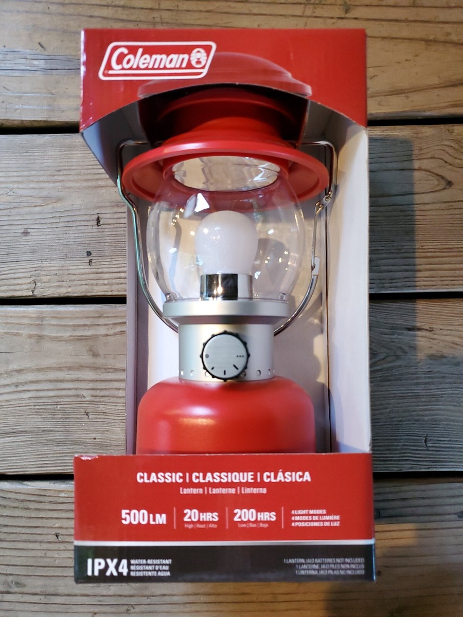 Coleman Classic 500 Lumens LED Lantern - Red - IPX4 - Brand New