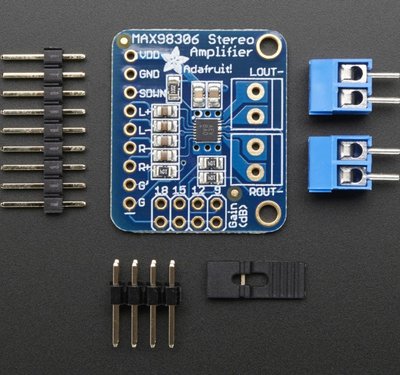 Adafruit Stereo 3,7W Class D Audio-Verstärker, Gain einstellbar, MAX98306, 987