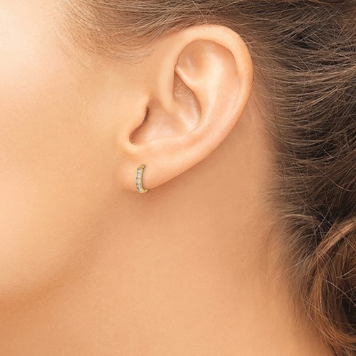 14K Solid Gold Hoop Earrings - 14K Real Gold Hoop - 2mm- 2.5mm - 3mm- ER247 - Picture 12 of 18