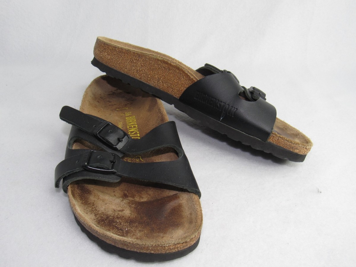Birkenstock Ibiza Black Open Toe Slip-On Slide Sandals Size  display picture 2
