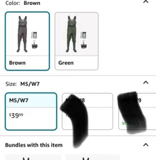 Tidewe Size 5 Waders 