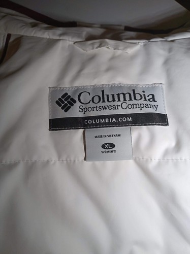Womens Columbia Winter Jacket Size XL Black/white/ Burgundy Trim 207 XL 5843 - Picture 9 of 10