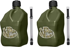VP Racing Fuels 5-Gallon Square Fuel Container Camo & 14" Standard Hose (2 Pack)
