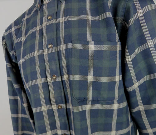 Vintage Sir Pendleton Wool Button Front Shirt Blue Green M Destroyed Grunge Punk - Bild 8 von 12