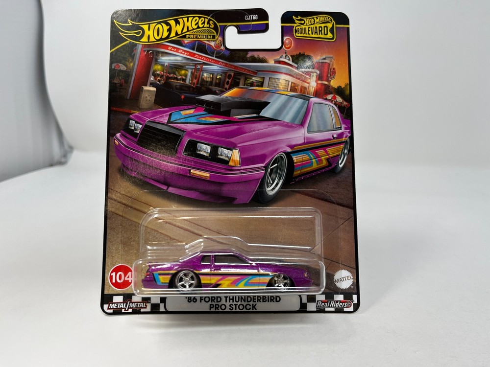 '86 Ford Thunderbird Pro Stock #104 * 2024 Hot Wheels Boulevard Case W