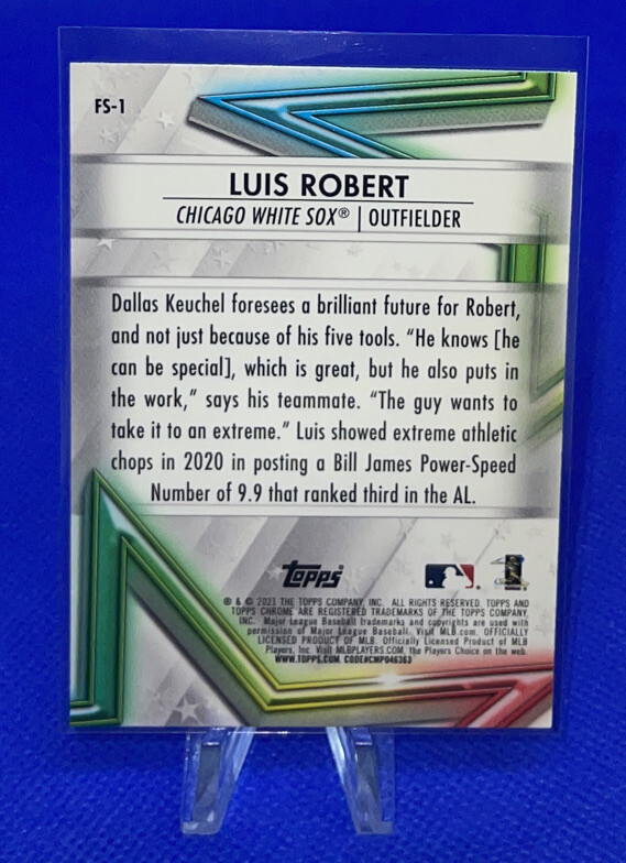 2021 Topps Chrome Baseball Luis Robert Future Stars Insert