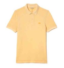 Lacoste Polo Shirt Mens Yellow Pastel Size M Regular Fit Short Sleeve PH5603