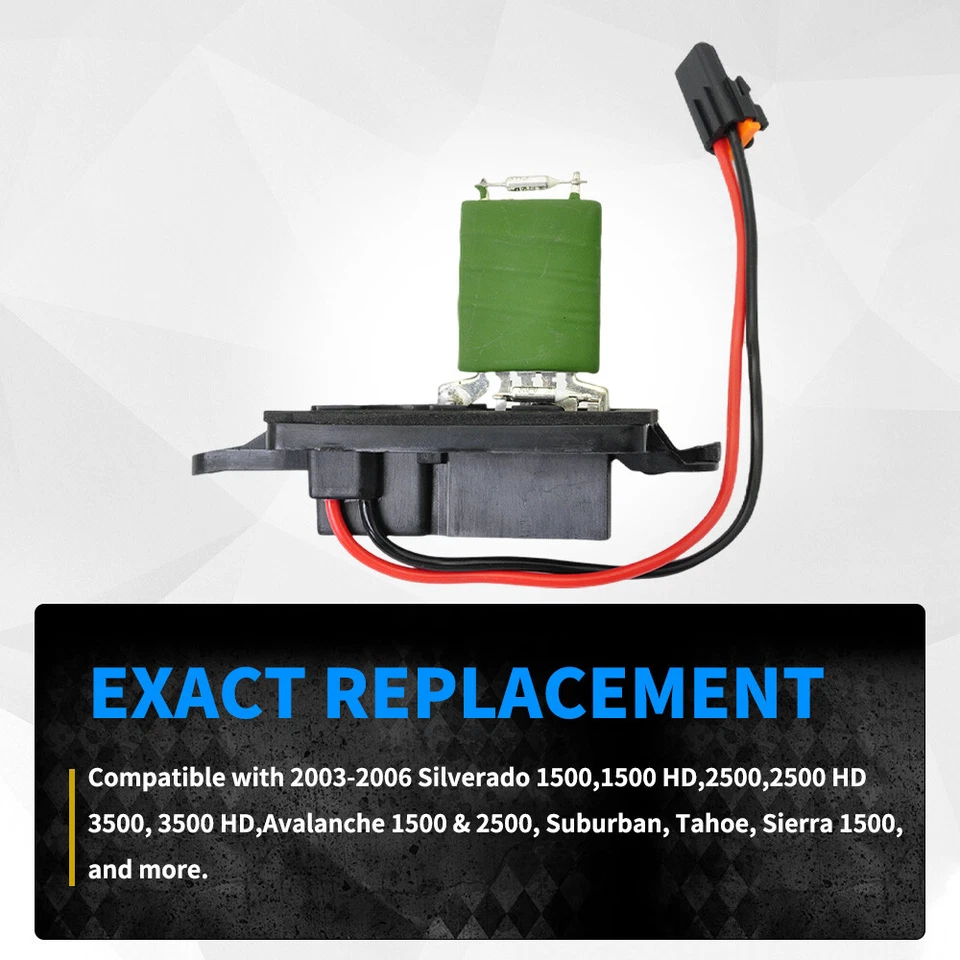 A/C Heater Blower Motor Resistor Fan Speed Control for Chevy Silverado 2500 1500 - Image 4 of 4