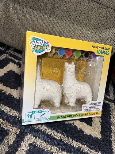 Play Right Paint Your Own llamas 12 Piece painting Kit paint figure for kids - Picture 3 of 6